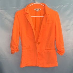 Orange Casual Blazer